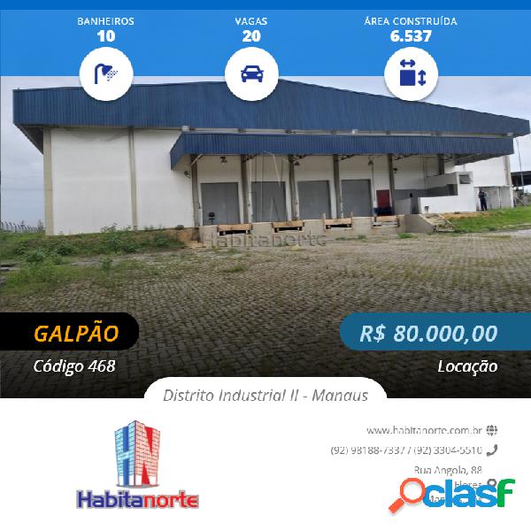 GALPÃO 6.537M² ALUGUEL NO DISTRITO INDUSTRIAL MANAUS