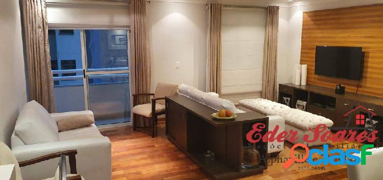 Apartamento de 86m² mobiliado para locação no Edifício