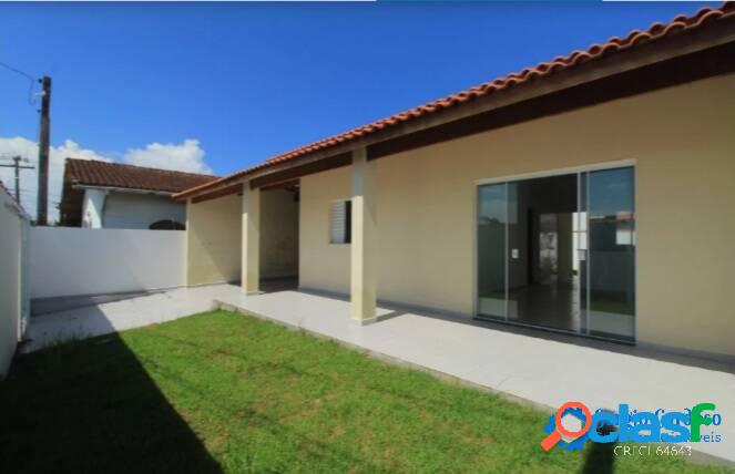CASA NOVA - 500M MAR- 2 DORMS- ESPAÇO P/PISCINA -