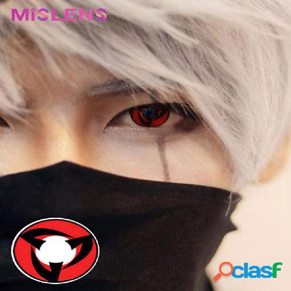 2 unidades de lentes de contato coloridas anuais Sharingan