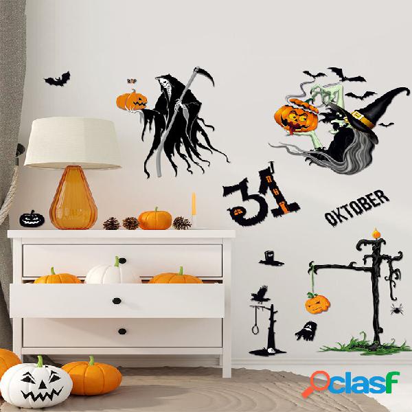 4 peças bruxa lanterna morcego série halloween PVC