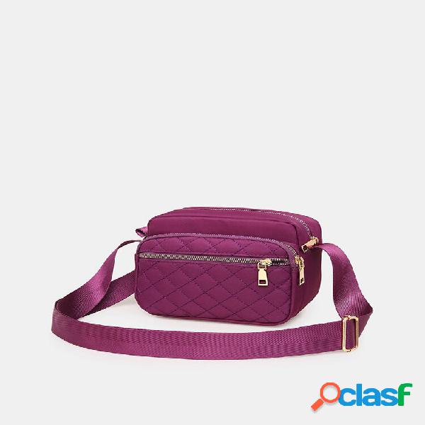 Mulher Bordada Linha Feminina Ombro Bolsa Oxford Wearable