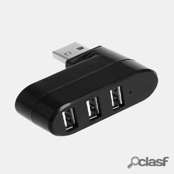 3 portas USB HUB 2.0 + 3.0 Divisor Adaptador rotativo de