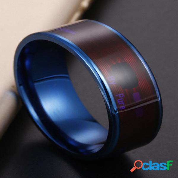 Trendy Simple NFC Smart Ring Embedded Ntag 213 Chip Anel de