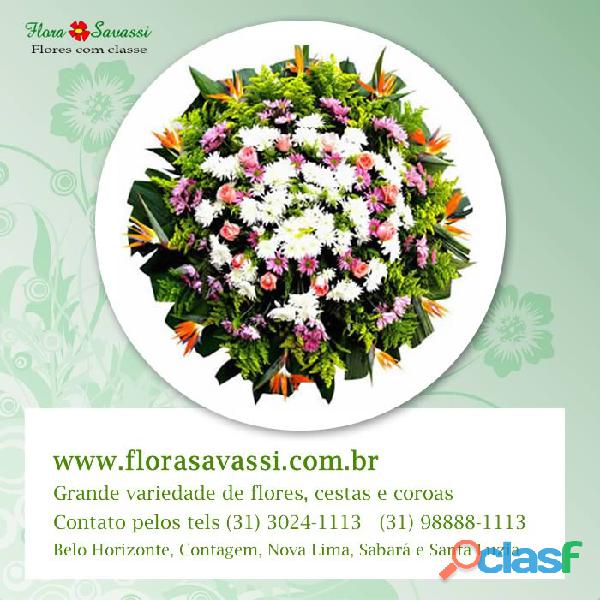 Santa Bárbara MG floricultura entrega coroa de flores
