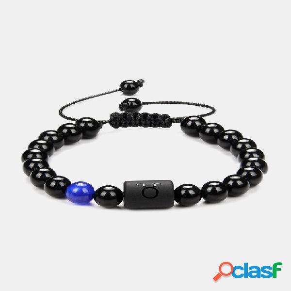 Pulseira de contas geométrica vintage 12 Constellation