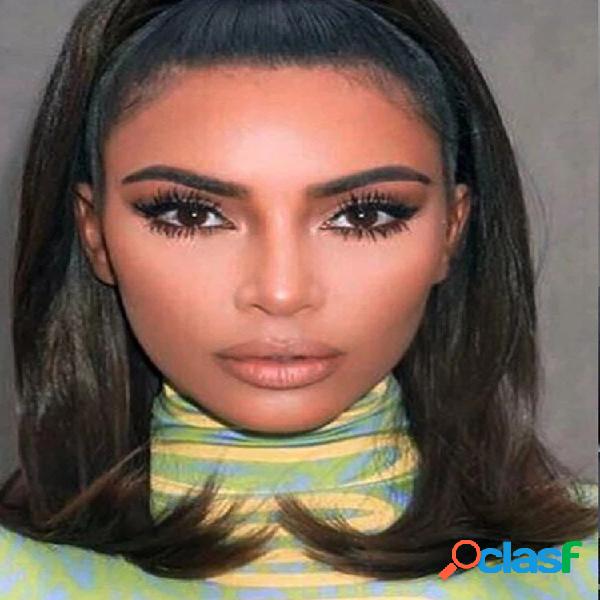 Rabo de cavalo ondulado ligeiramente torto natural Cabelo