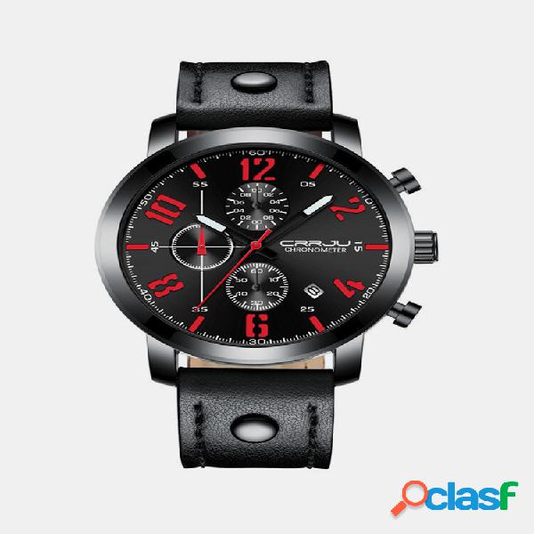 Sport Timing Cintura Watch Couro Running Men Watch