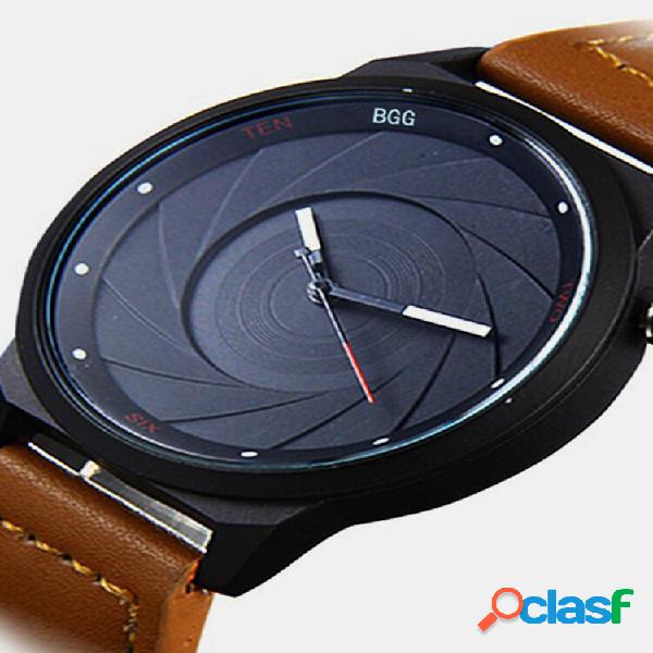 Quartzo de couro moderno Watch Ponto À Prova D 'Água Dial