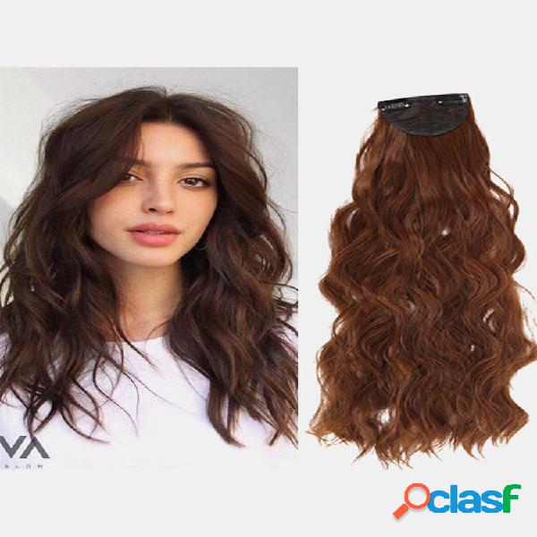 3 Pcs Water Ripple Long Curly Cabelo Extensões Sintéticas