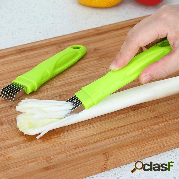 Aço inoxidável Verde cebola Fatiador Cortador Triturador