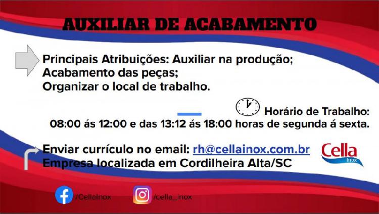 Auxiliar Acabamento