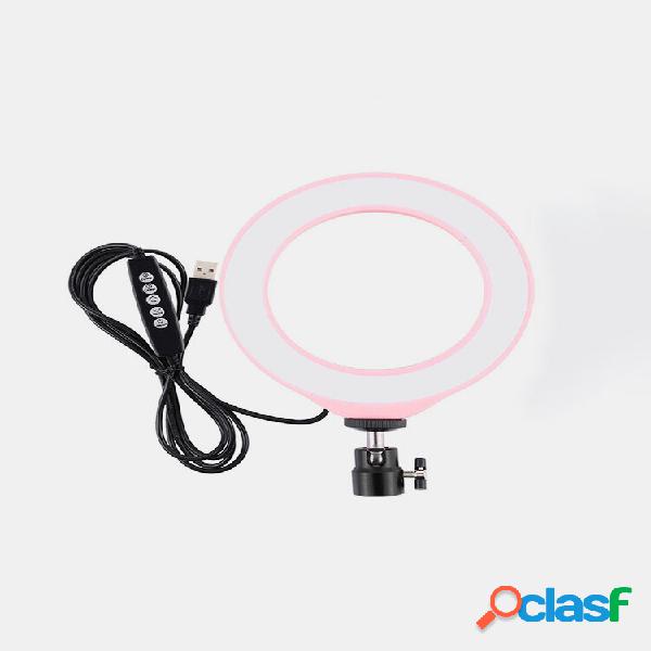 6,2 polegadas 16 cm RGBW Dimmable LED Ring Light 10 modos 8