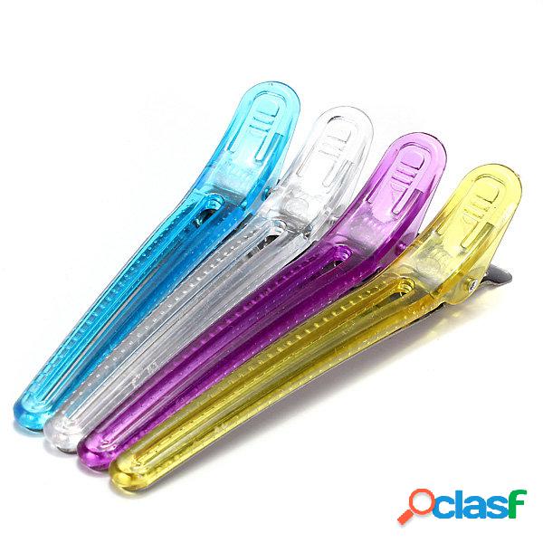 12 pcs coloridos grampos de salão profissional braçadeiras