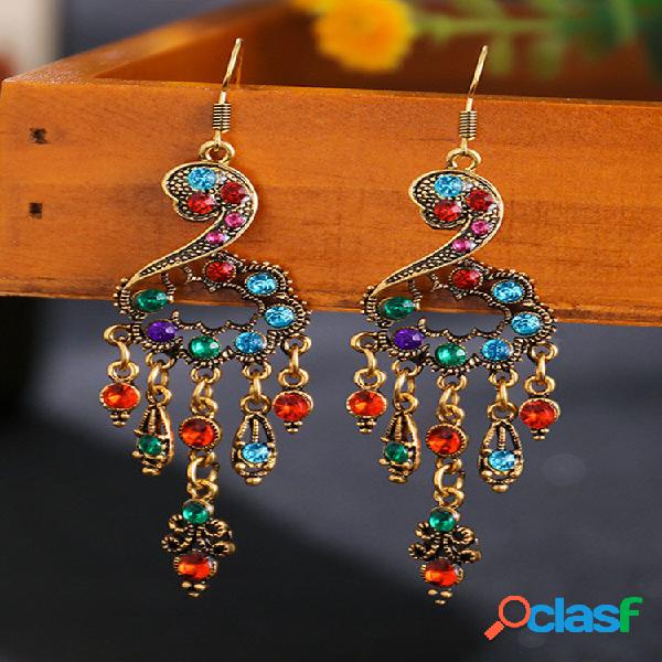 Vintage Bohemian Hollow Auspicious Cloud Shape Chain Borla