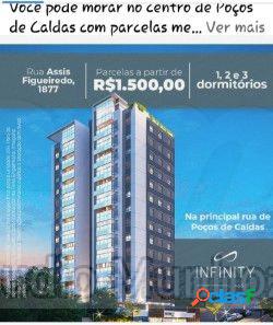 Apartamento de luxo com 1 quartos, 54m², à venda em Poços