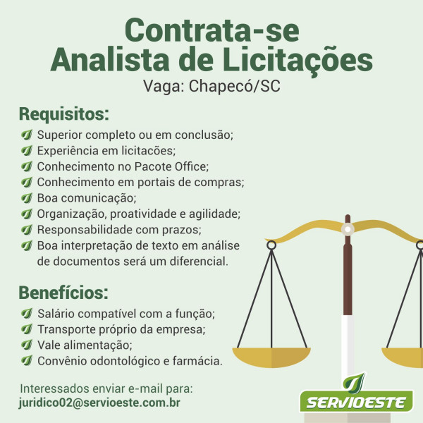 ANALISTA DE LICITAÇÕES