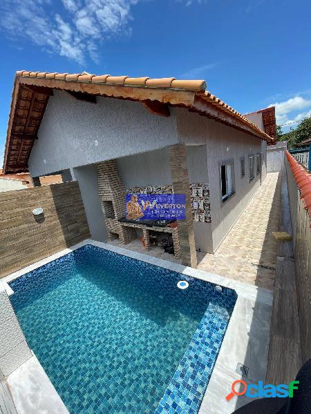 Casa nova 2dorm. com piscina R$265.900,00 em Itanhaém na