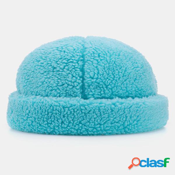Gorro feminino de caxemira de cor sólida totalmente