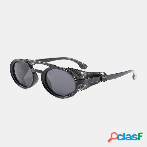 Óculos de sol unissex PC Full Round Frame TAC Polarized