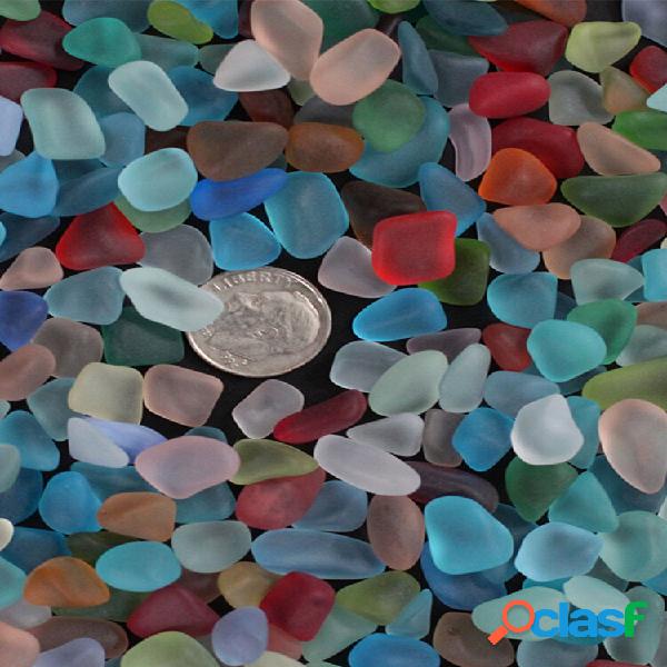 20 peças de vidro Flat Bead Aquarium Vase Decorações Sea