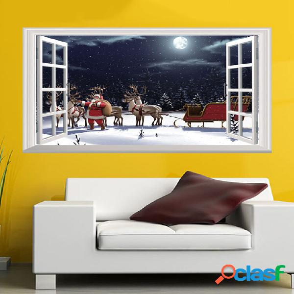1 Pc Santa Claus Deer Padrão Série de Natal PVC Impressão