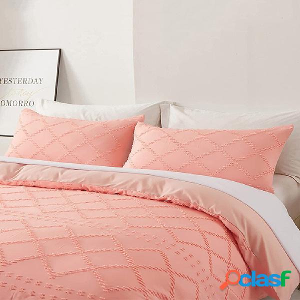 3 PCS 3D Tufted Geometric Classic Padrão Conjunto de roupa