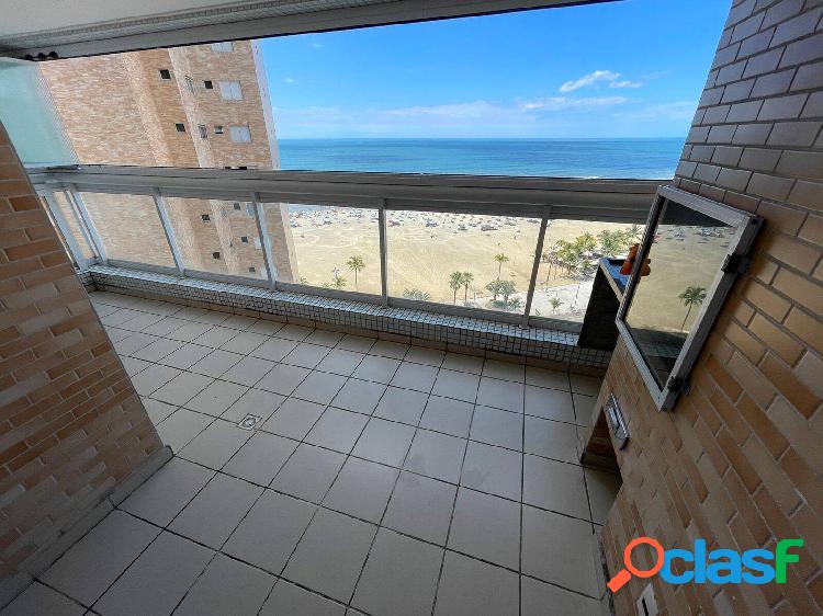 Apartamento com vista mar na Guilhermina prédio frente mar.