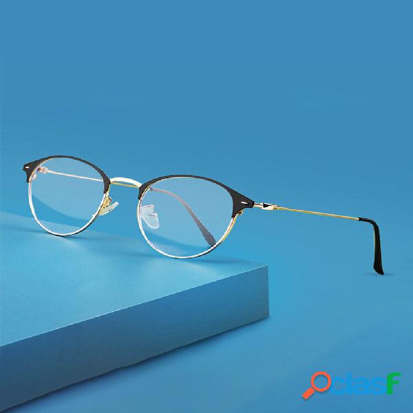 Proteção ocular anti-azul unissex de metal com mudança de