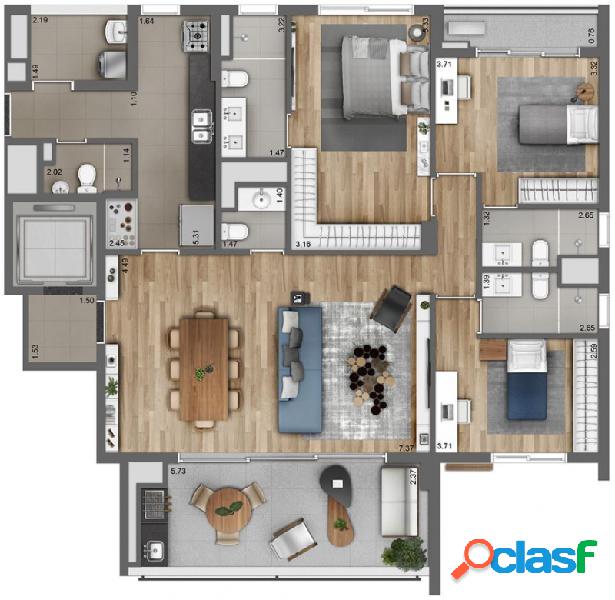 Apartamento com 3 quartos, 146m², à venda em São Paulo,