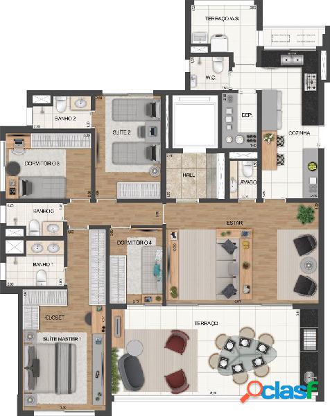 Apartamento com 4 quartos, 163m², à venda em São Paulo,