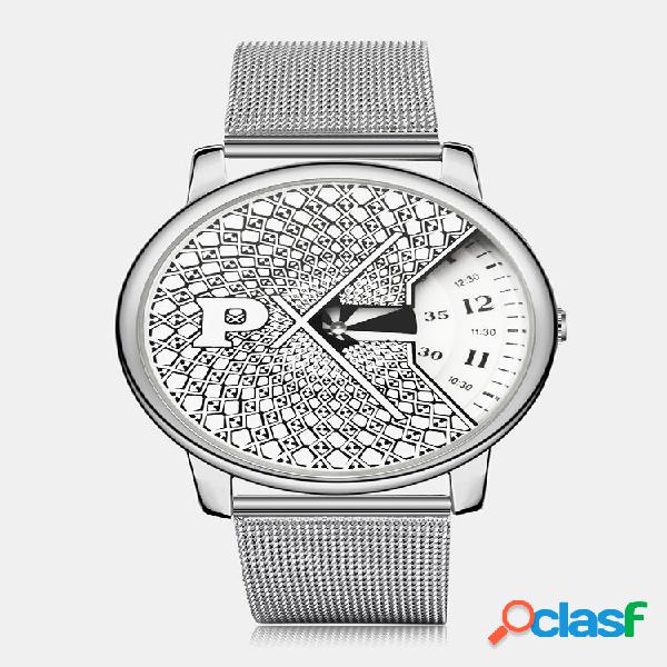 2 Cores Liga Homens Casual Negócios Watch Expositor