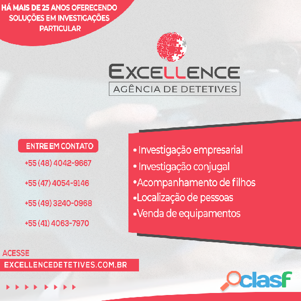 (47)4054 9146 Detetive Excellence Conjugal Balneário