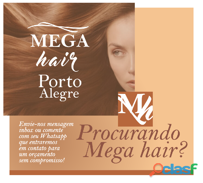 Mega Hair Porto Alegre Orçamento Grátis via Whatsapp