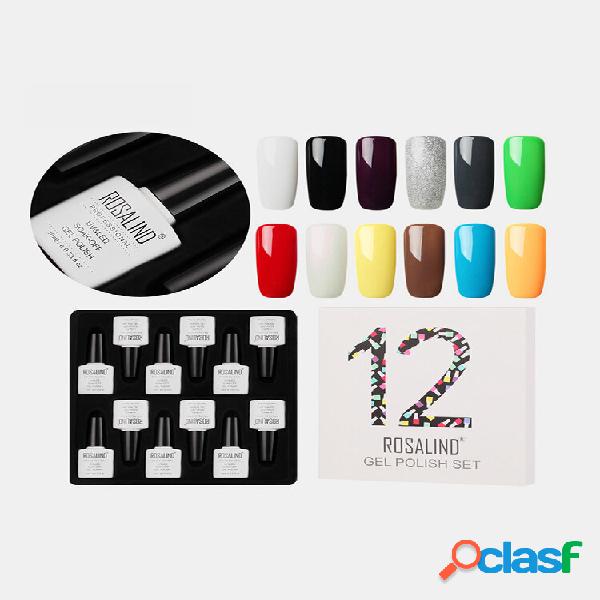 Kit Polonês 12 Color Gel Unhas UV LED Gel Semi-Permanente