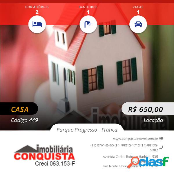 ALUGA - SE CASA NO PARQUE PROGRESSO