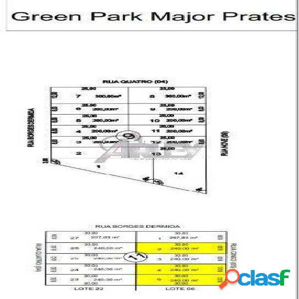 Major Prates|Loteamento Green Park lotes de excelente