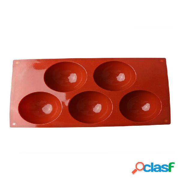 5 Cavidade Silicone Pão Bolo De Chocolate Fondant Mousse De