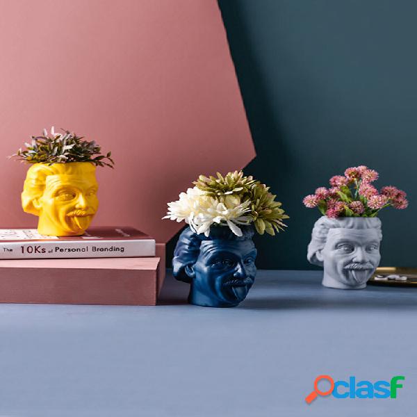 1 PC Criativo Estilo Nórdico Einstein Face Figura
