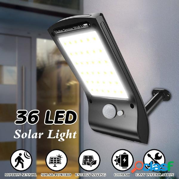 36 LED Luz solar de parede externa à prova d'água