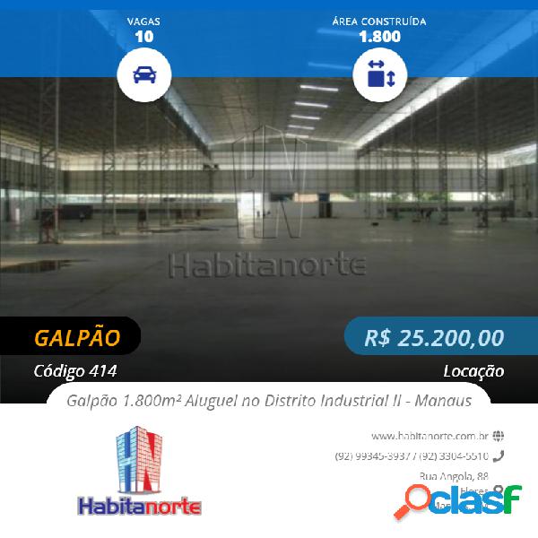 GALPÃO 1.800M² REGIME DE CONDOMÍNIO DISTRITO INDUSTRIAL
