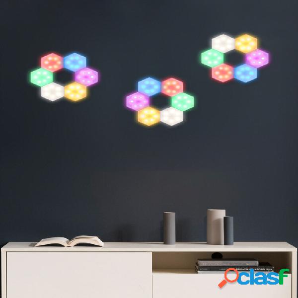 6 PCs DIY LED Lâmpada de parede de toque removível