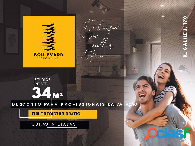 BOULEVARD CONGONHAS STUDIOS DE 24 a 34m² a partir de