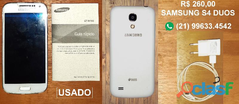 CELULAR SAMSUNG S4 MINI DUOS BRANCO