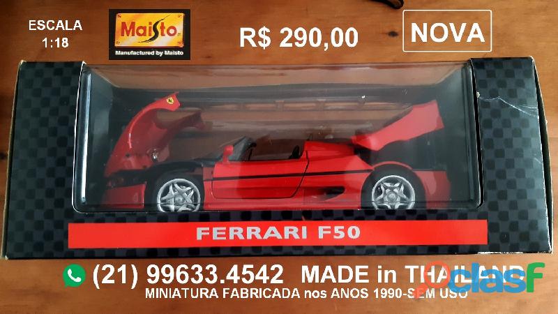 FARRARI F 50 MAISTO ESCALA 1:18 COLLEZIONE SHELL SEM USO