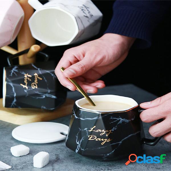 Estilo Nórdico Ins Marble Cerâmico Copo Caneca Forma