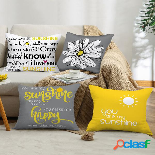 4 peças carta floral Padrão margarida girassol impressão