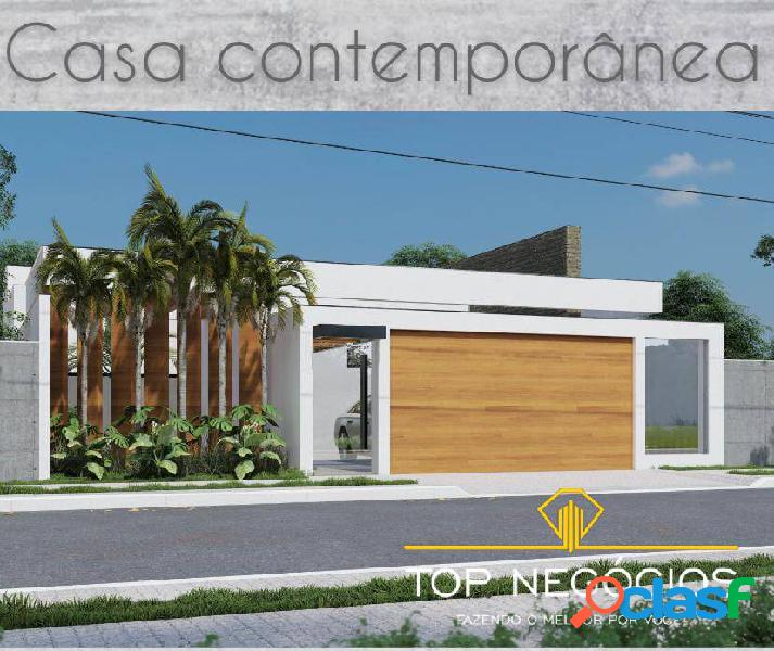 Casa com projeto contemporâneo semi-mobiliada disponível