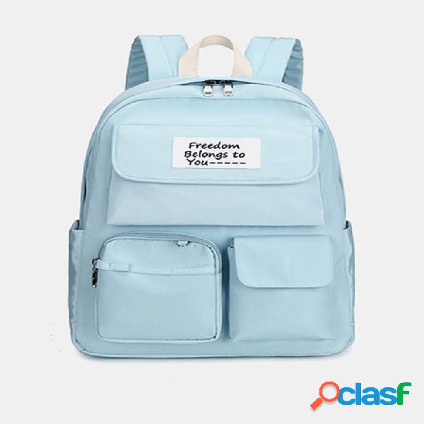 Mochila feminina casual frente e verso Design à prova
