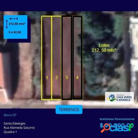2 lotes com 210,00m² no Santa Edwiges